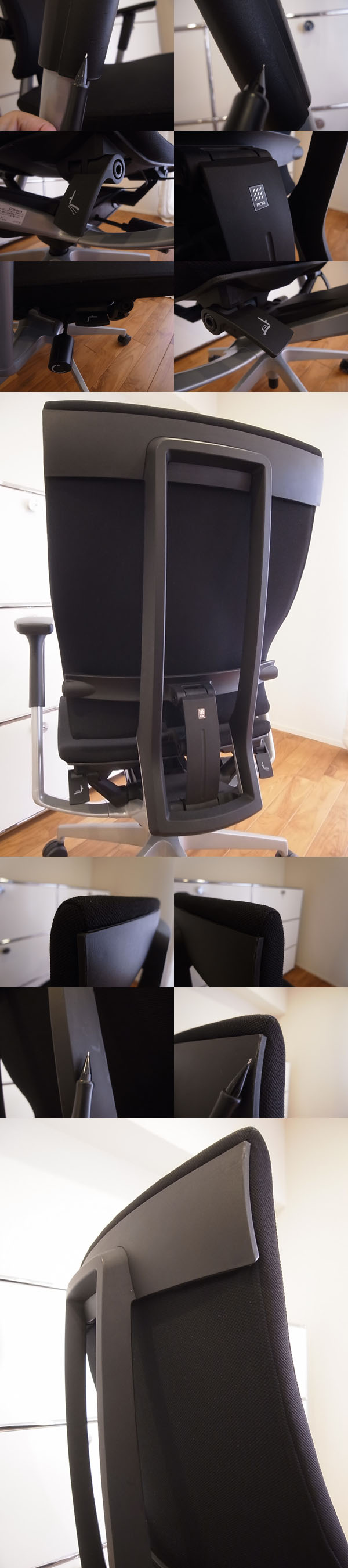 2015年製●中古品●高性能●イトーキ●ITOKI●スピーナ●SPINA●ブラック●背クロスモデル●ワークチェア●デスクチェア