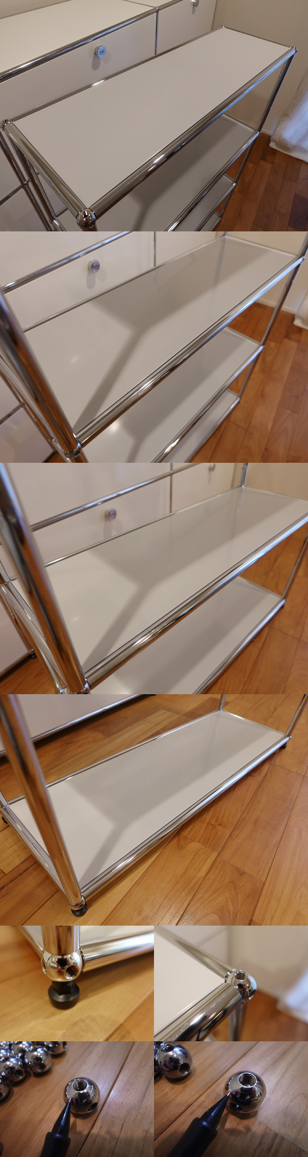 正規品■USMハラー■スリム　オープンシェルフ　1列3段　ライトグレー　シンプル 正規品□USMハラー□スリム オープンシェルフ 1列3段 ライトグレー